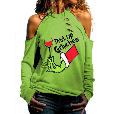 Drink Up Grinches Christmas Sweater, Spread holiday cheer with a fun 'Drink Up Grinches' Christmas sweater for festive fun!, Phitness Pro Ltd