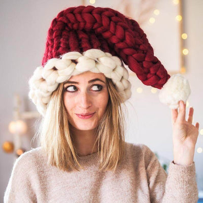 Cute Pom-Pom Plush Xmas Hat – Winter Warm Hat for All Ages, Stay warm this winter with our wool Christmas plush hat featuring a cute pompom. Perfect for women, men, and children!, Phitness Pro Ltd