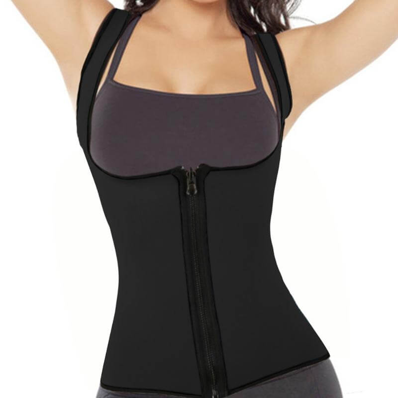 Sauna Sweat-Enhancing Zipper Vest - Available in Sizes S to 3XL, designed for optimal sweat enhancement, comfort, and flexibility during workout.