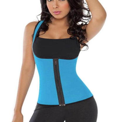 Sauna Sweat-Enhancing Zipper Vest - Available in Sizes S to 3XL, designed for optimal sweat enhancement, comfort, and flexibility during workouts.