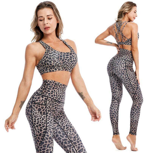 Women High Impact Yoga Bra - Strappy Yoga Set Sports Suits by Phitness Pro Ltd, designed for support, comfort, and a stylish, active look during workouts.